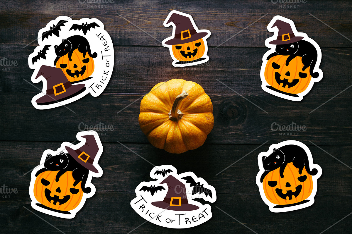 Halloween Stickers Bundle, a Decorative Illustration by DeShoff Art (Photo 2 of 3)