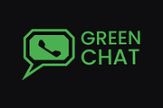 Green Chat - Messenger App Logo, a Branding & Logo Template by Creattlle (Thumbnail 4 of 4)