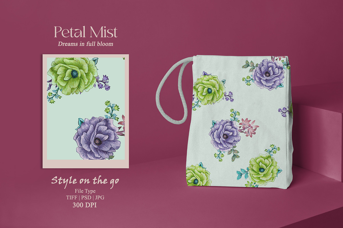 Petal Mist Pattern & Motifs, a Pattern Graphic by GND ART STUDIO (Photo 5 of 8)