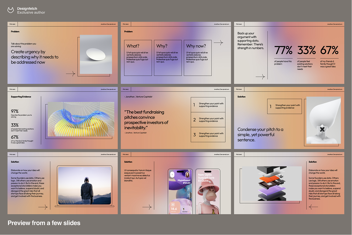 Pitch Deck - Gradient v2, a Presentation Template by Oday Noon (Photo 3 of 11)