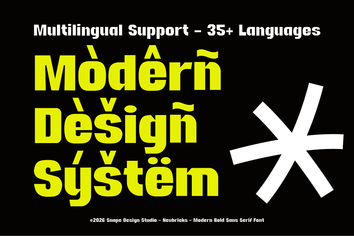 Neubricks - Bold Sans Serif Font, a Sans Serif Font by Snape Design Studio (Photo 7 of 12)