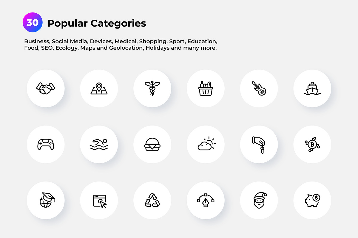 1500 Outline Icons Canva Bundle, an Outline Icon by Abert (Photo 2 of 15)