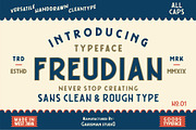 Freudian Typeface, a Sans Serif Font by Garisman Std (Thumbnail 1 of 8)