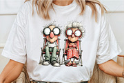 Whimsical Senior Couple Summer PNG, a Seasonal Illustration by Canvas Craft (Thumbnail 6 of 10)