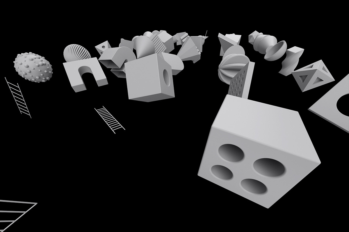85 Geometric 3D Models Set, an Object 3D Model by Moshpit Studio (Photo 4 of 6)