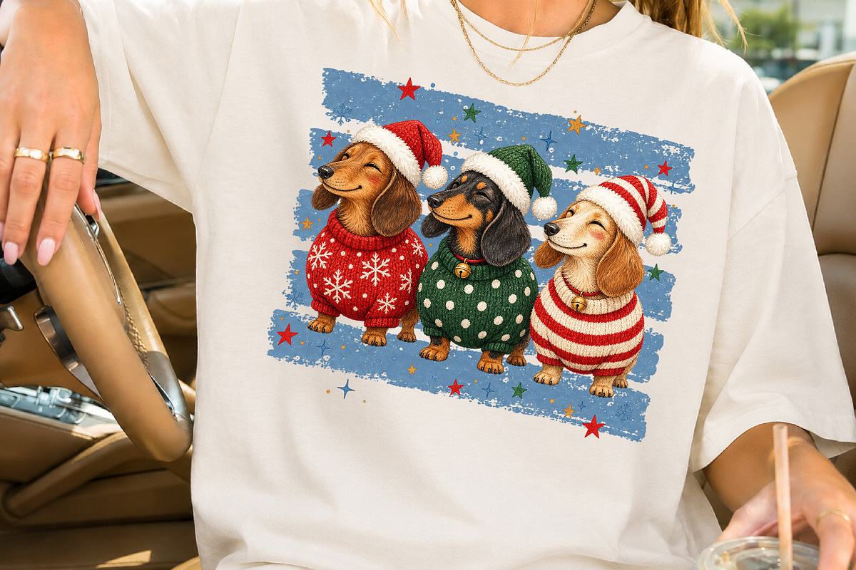 Christmas Dachshund PNG, a Seasonal Illustration by Rose Art (Photo 2 of 4)