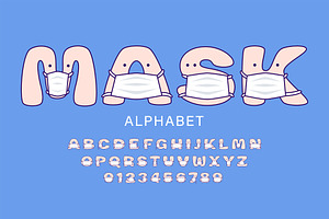 Kids Cartoon Alphabet Masked, a Graphic by Pro_Vector