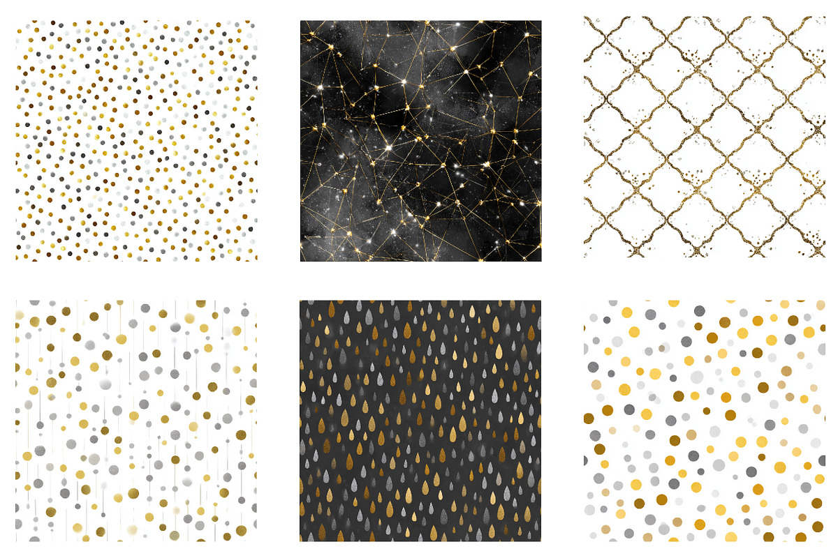 Silver and Gold Glitter Pattern, a Pattern Graphic by CreationArt (Photo 7 of 7)