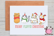 Funny Christmas Cat Design Bundle, a Graphic by Boodesign (Thumbnail 5 of 6)