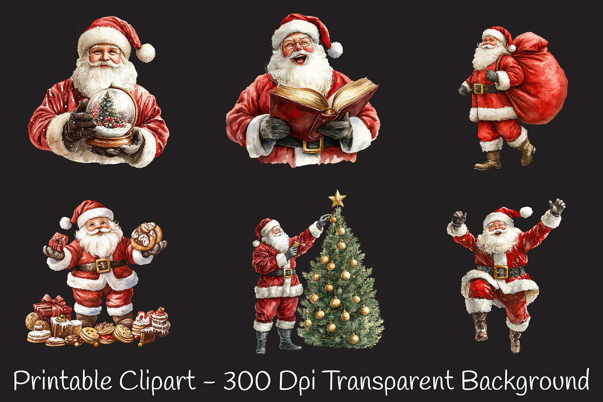 Jolly Santa PNG Clipart, an Illustration by RobertsArt (Photo 3 of 7)