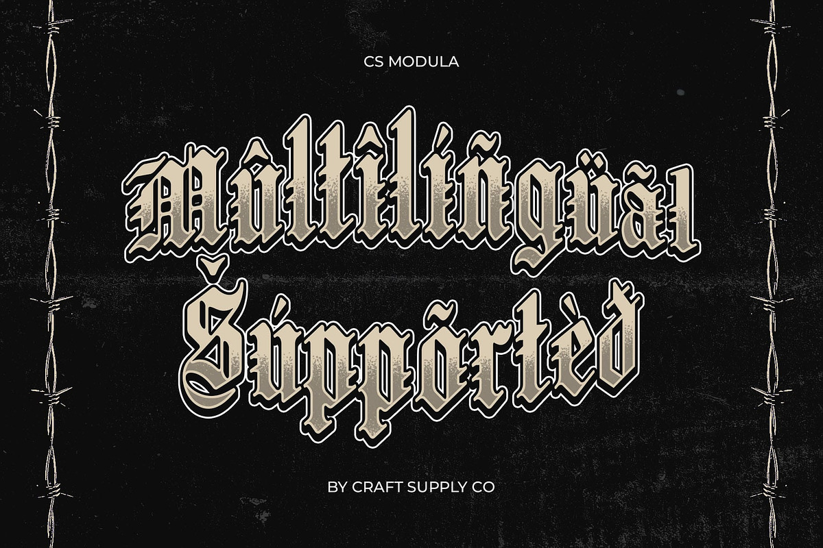 CS Modula – Old English Font, a Blackletter Font by Craft Supply Co. (Photo 7 of 8)