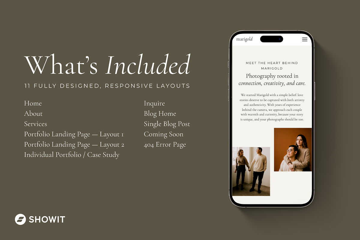 Showit Website for Photographers, a Landing Page Template by LRG Designs (Photo 2 of 4)