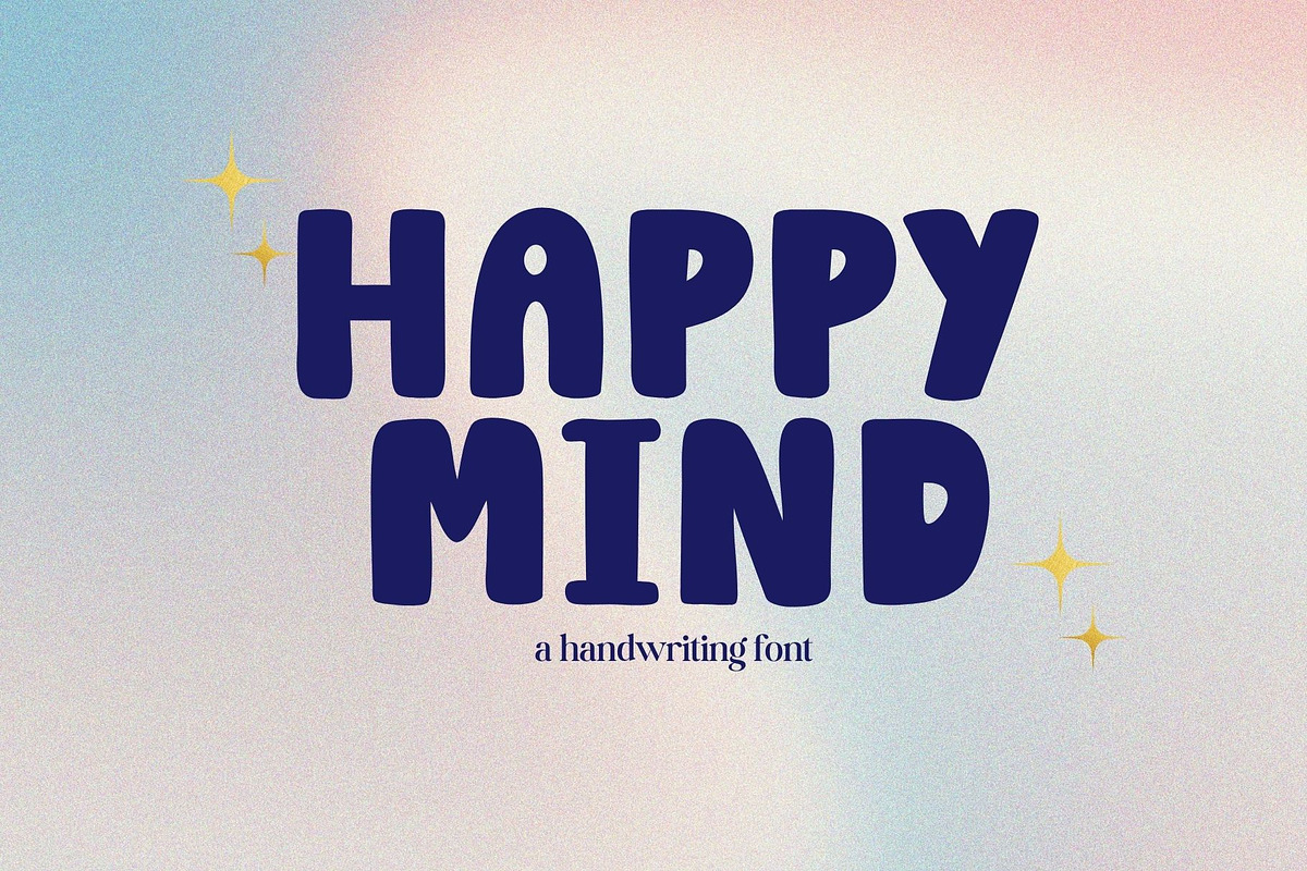 Happy mind font, a Handwritten Font by JJuta (Photo 1 of 6)