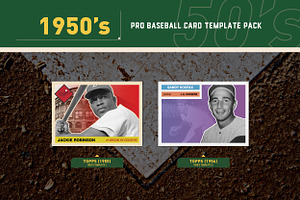 Pro Baseball Card Templates