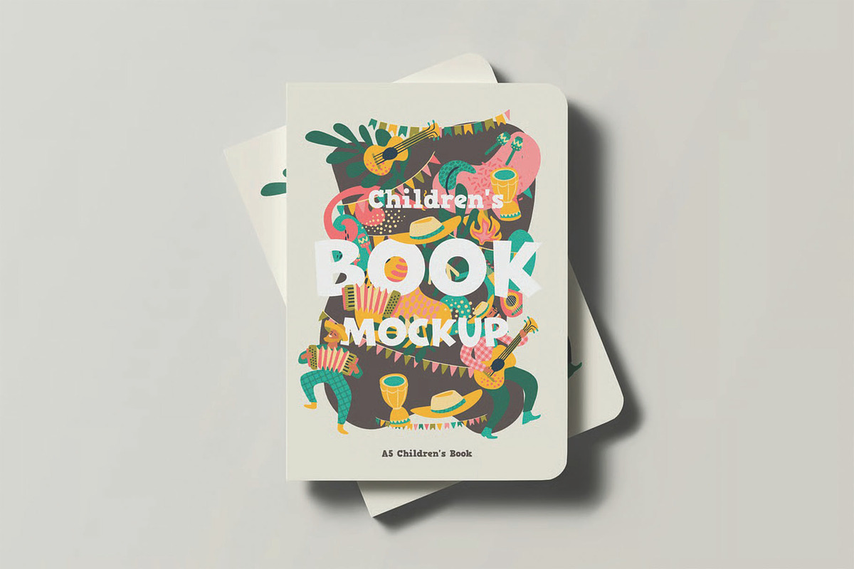 A5 Children's Book Mockup, a Books & Magazine Mockup by DesignRushMarket (Photo 2 of 10)