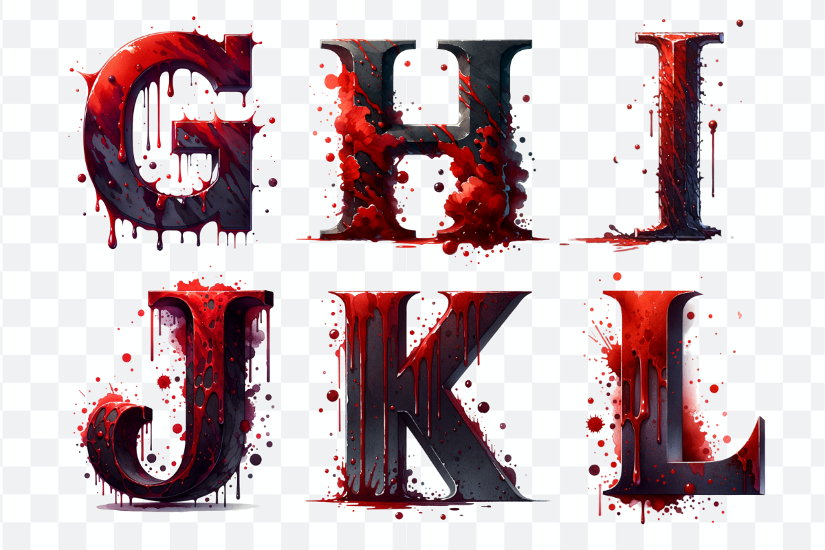 Bloody Alphabet and Numbers Bundle, a Seasonal Illustration by Bubble Pixel (Photo 4 of 8)