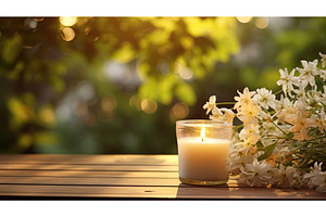 lantern candle outdoors ai generated, a Nature Photo by pikepicture