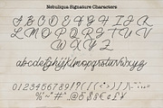 Nebuliqua - Stylish Signature Font, a Script Font by Aksapix Studio (Thumbnail 9 of 11)