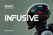 Infusive Futuristic Display Font, a Script Font by UICreative (Thumbnail 1 of 13)