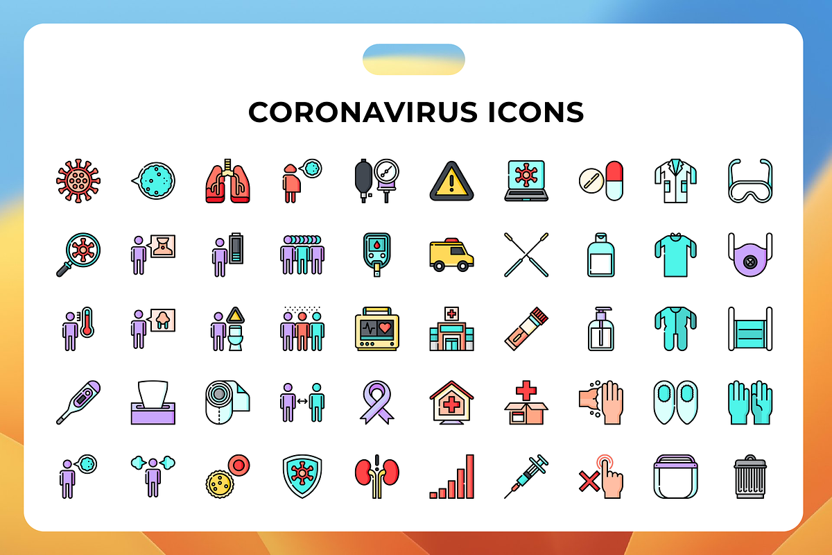 Coronavirus Icons, a Duotone Icon by Wencory (Photo 1 of 3)