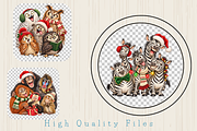 Funny Christmas Animals PNG Cliparts, an Animal Illustration by Ink Gallery (Thumbnail 3 of 13)