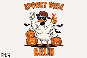 Retro Halloween Bundle PNG, Ghost, an Illustration by Black Bird Studio