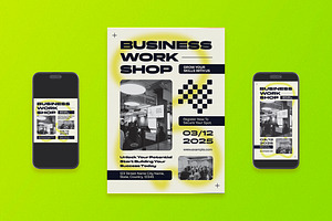Utilitarian Business Workshop Flyer, a Flyer Template by Aiyari Graphic