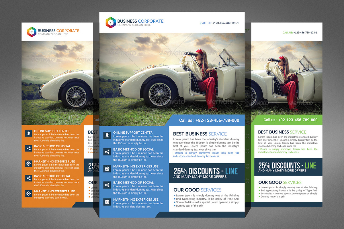 66 Corporates Flyers Bundle, a Flyer Template by Graphic Templates (Photo 8 of 67)