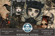 Whimsical Gothic Mixed Media Papers, an Illustration by NiiiNArt (Thumbnail 1 of 8)