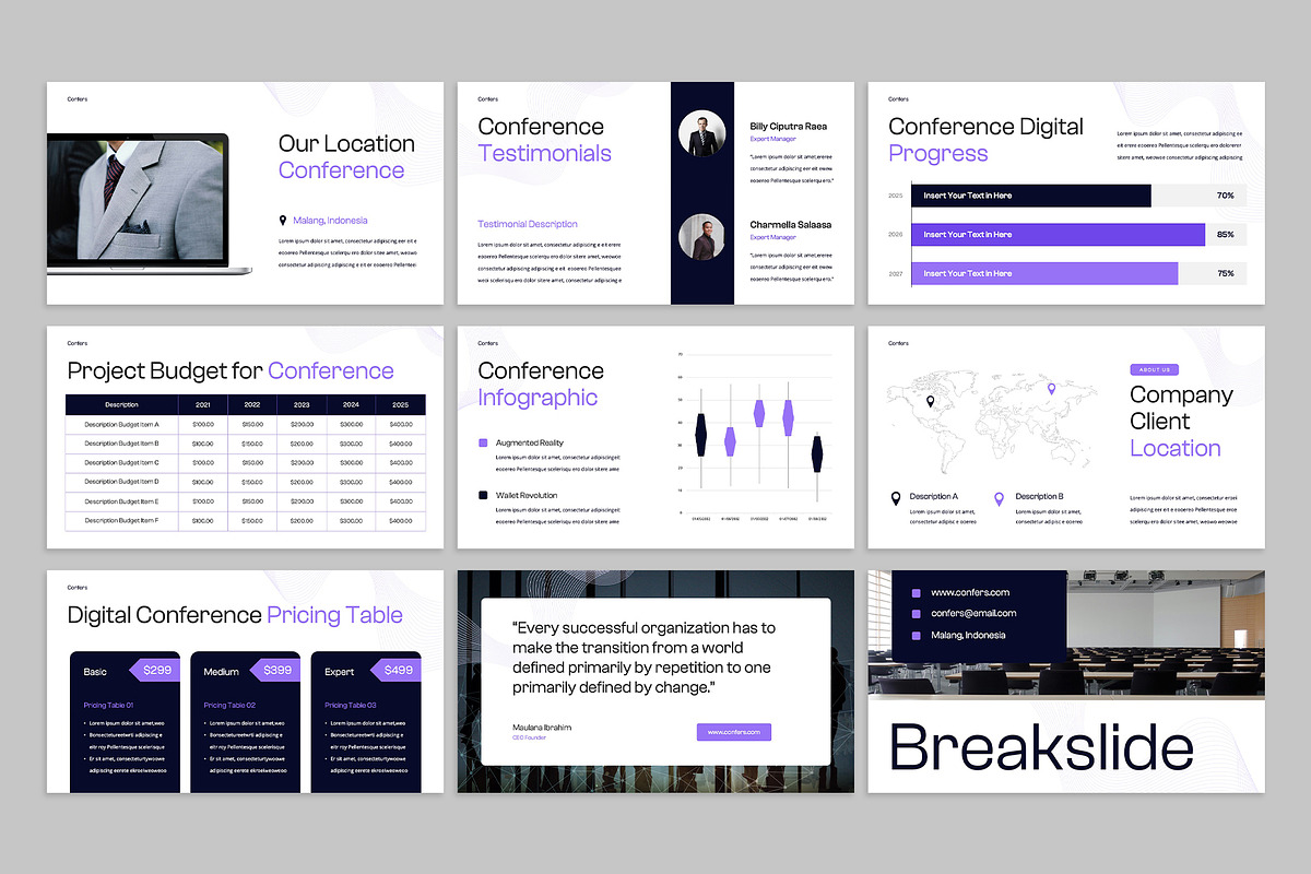 Conference Digital Google Slides, a Presentation Template by rgbryand (Photo 4 of 7)