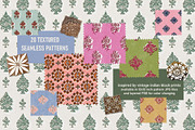 Vintage Block Seamless Patterns, a Pattern Graphic by angelainthefields (Thumbnail 3 of 9)