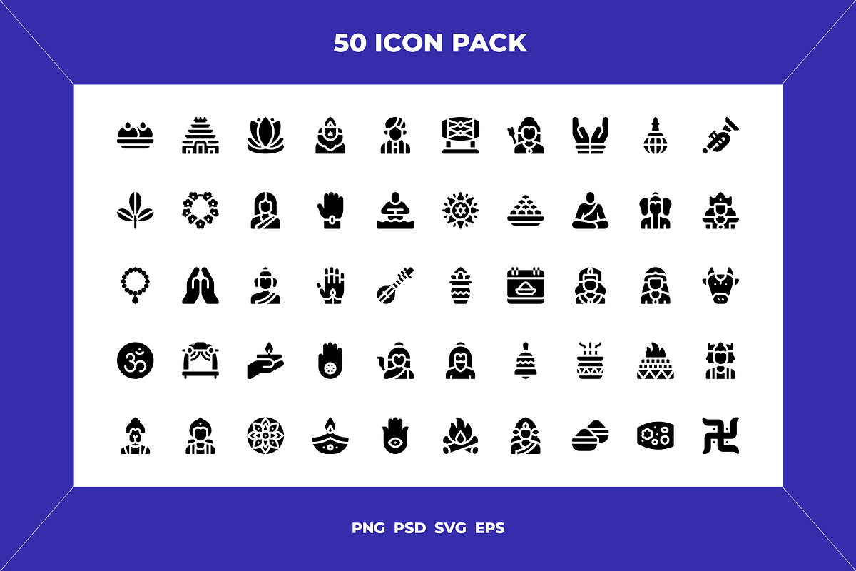Hinduism icons, an Outline Icon by Wencory (Photo 1 of 2)