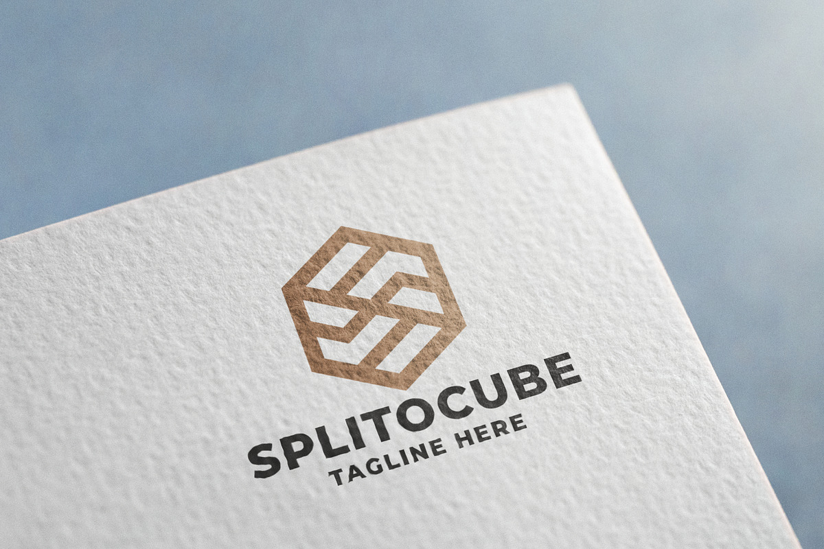 Cube Line Split Logo, a Branding & Logo Template by Design_Planet