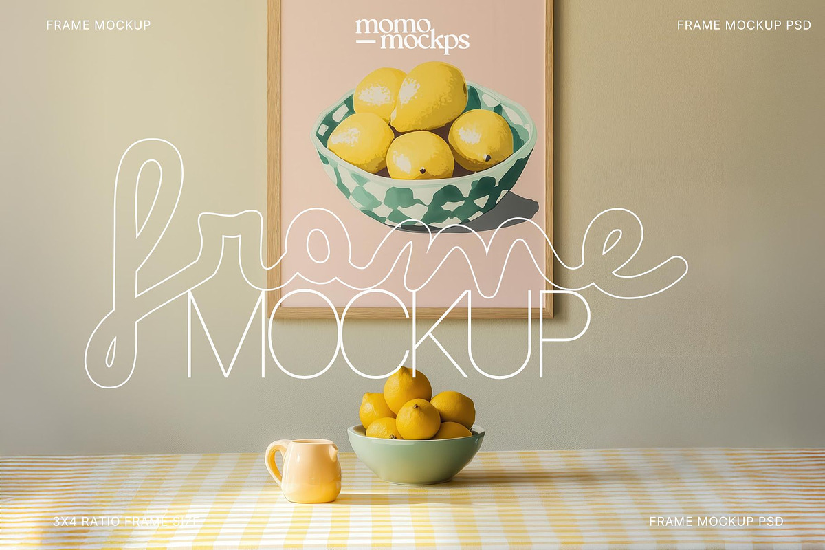 Frame Mockup PSD Interior Kitchen, a Mockup by momomockps (Photo 1 of 8)