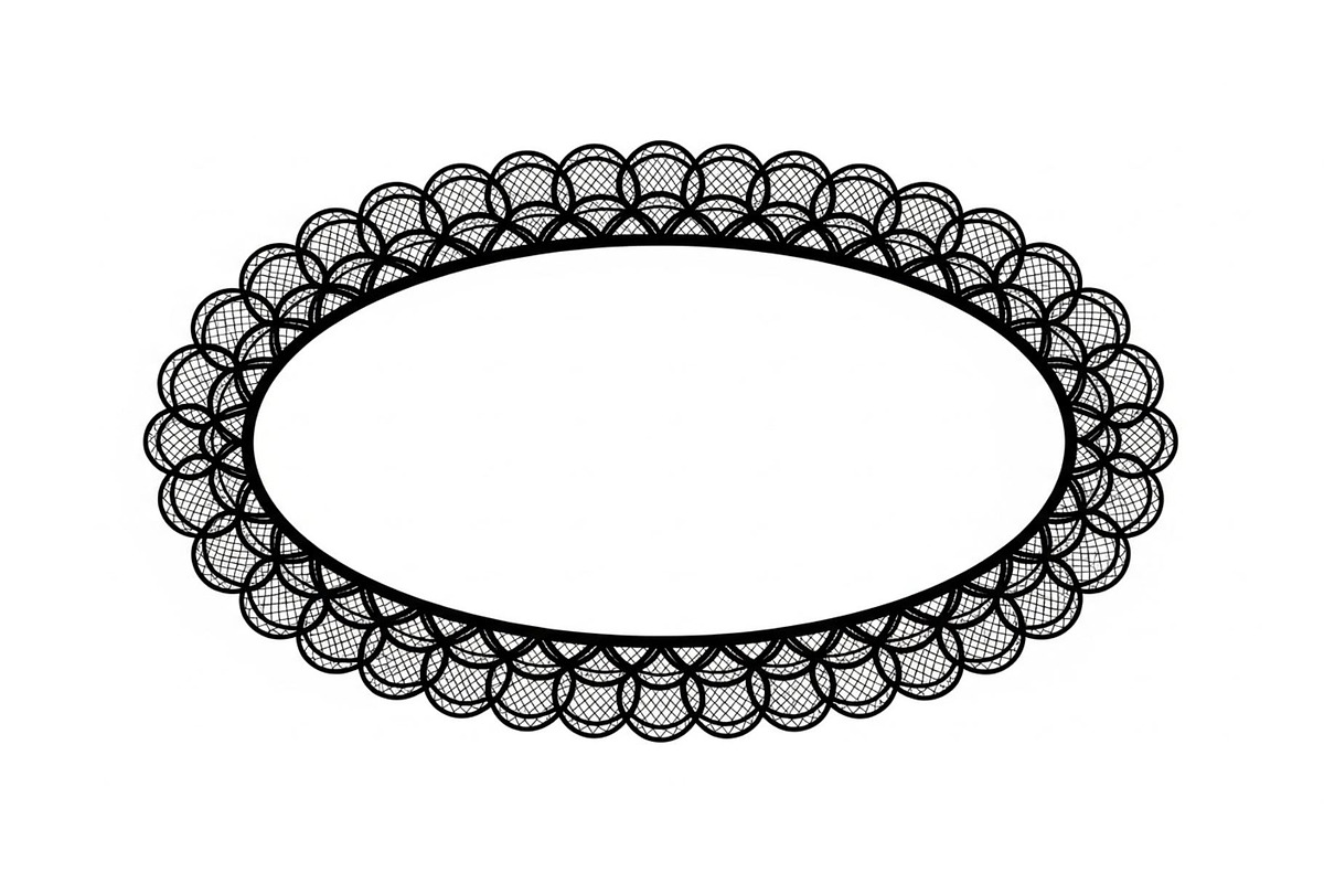 Vintage Lace Oval Frame Bundle, an Illustration by yasushie (Photo 15 of 30)