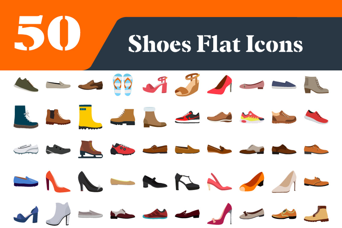 Shoes Flat Icons Bundle, a Duotone Icon by EllaMaiyaali (Photo 1 of 4)