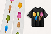 Cute colorful set with ice cream, a Pattern Graphic by Vaniuta_Art (Thumbnail 3 of 6)