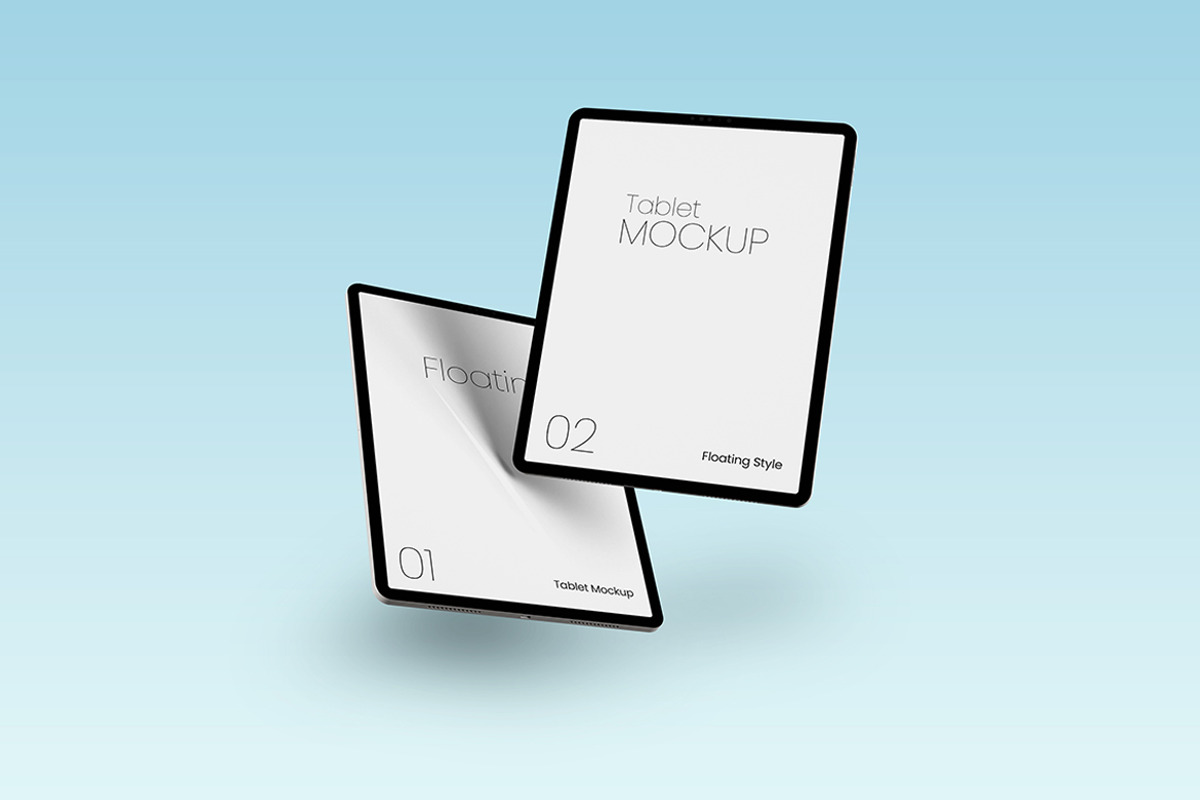 Floating Tablet Screen Mockup, an iPad Mockup by Artlogs x Modaldesain (Photo 3 of 3)
