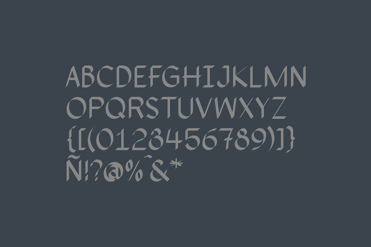 Srg-Beast of guilt display typeface preview 3