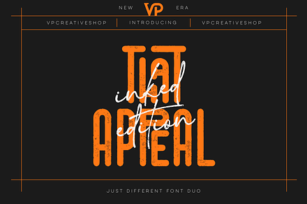 SALE! That Appeal - inked edition, a Sans Serif Font by VP Fonts