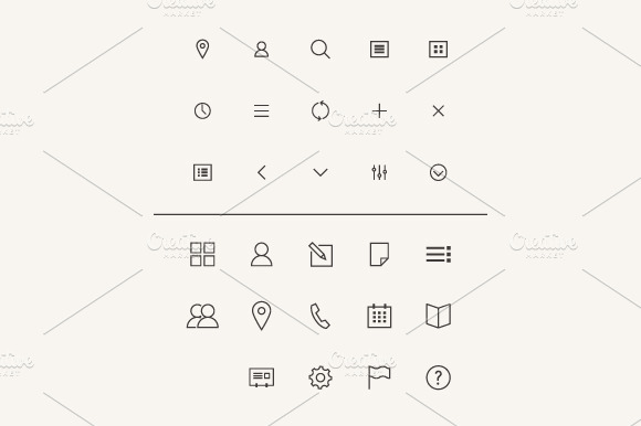Vector Icons Set In Flat Style