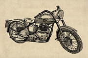 Vintage British Motorcycle Drawings, an Illustration by Doggy Days (Thumbnail 4 of 8)