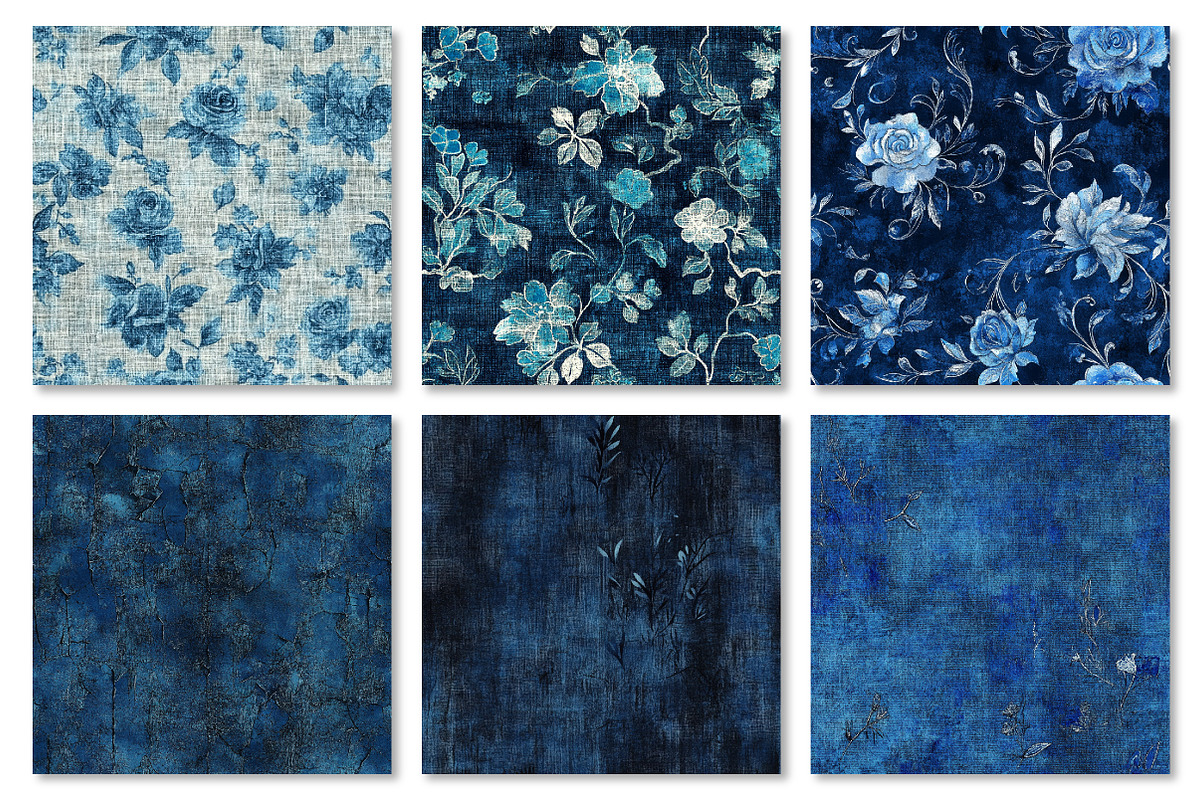 Blue Grunge Texture Digital Papers, a Texture Graphic by Dream Creation (Photo 3 of 5)