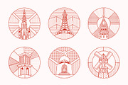 World Landmark Illustration Set, a Decorative Illustration by Brickclay (Thumbnail 9 of 12)