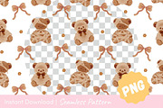 Teddy Bears Pattern – Mummy & Ghost, a Pattern Graphic by CpSnowy (Thumbnail 2 of 5)