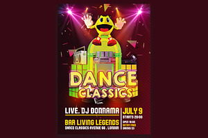 Dance Classics, a Flyer Template by Art and Flyers