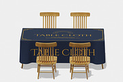 Table Cloth Mockup, a Merchandise Mockup by Unerispace (Thumbnail 5 of 5)