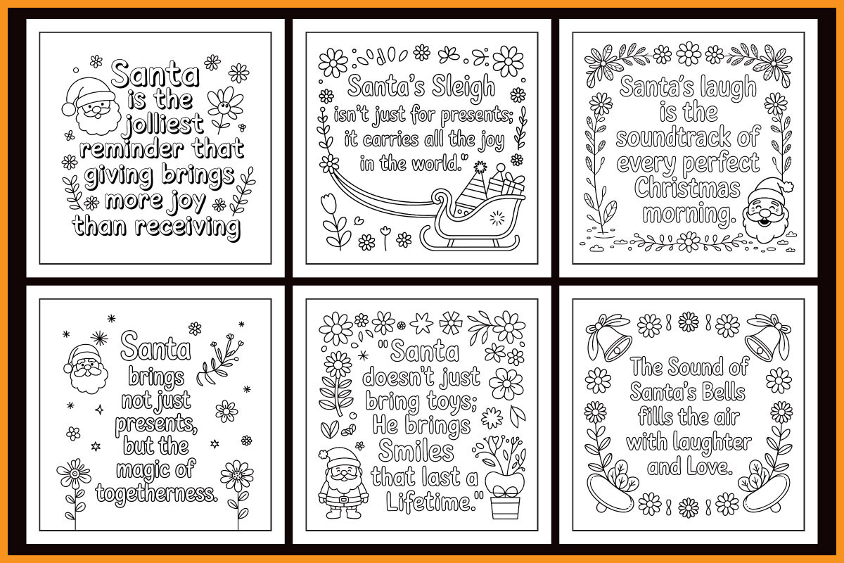 Santa Claus Coloring Book, an Object Graphic by protabsorkar11 (Photo 4 of 4)
