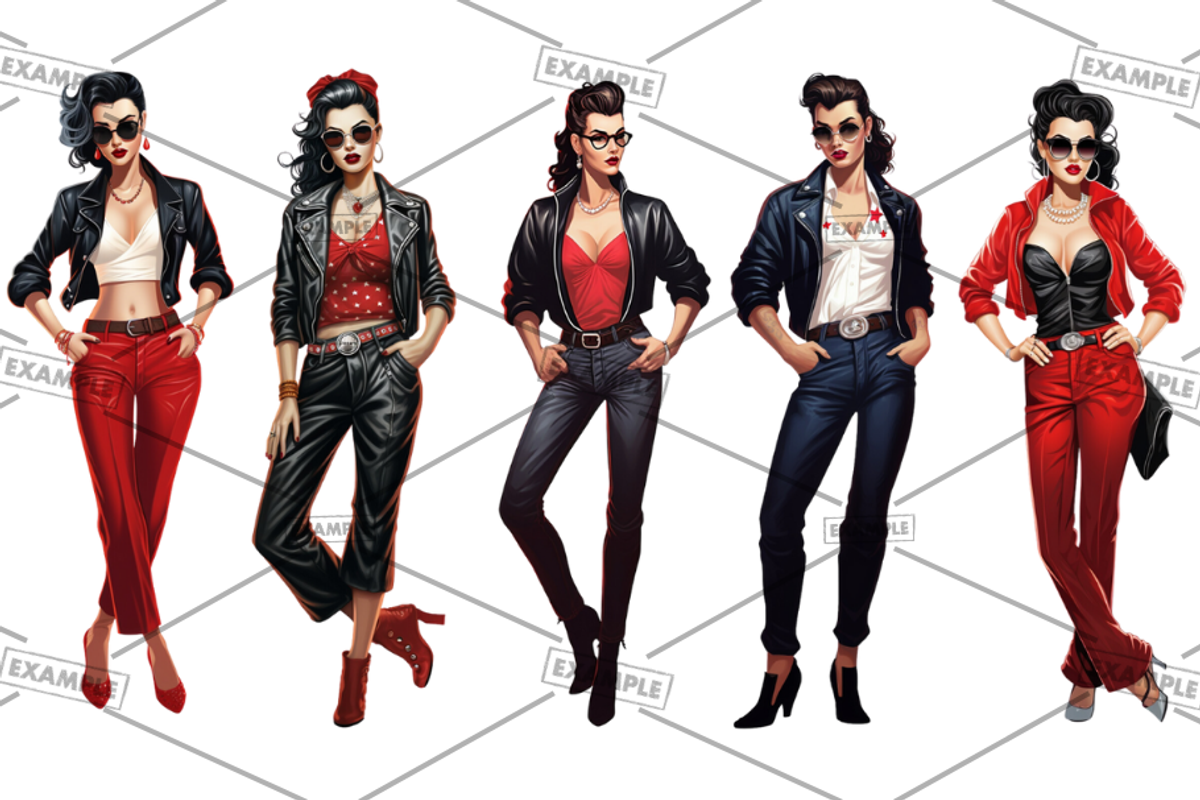 Rockabilly Women Bulk Bundle of 68, a Graphic by Jay Major Designs (Photo 2 of 20)