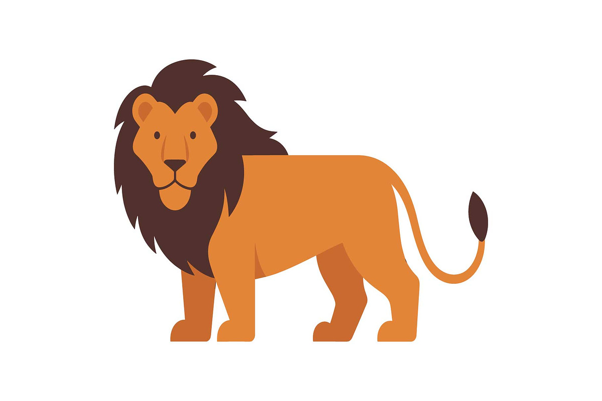 Majestic Lion Vector Illustration, an Object Graphic by yasushie (Photo 6 of 16)